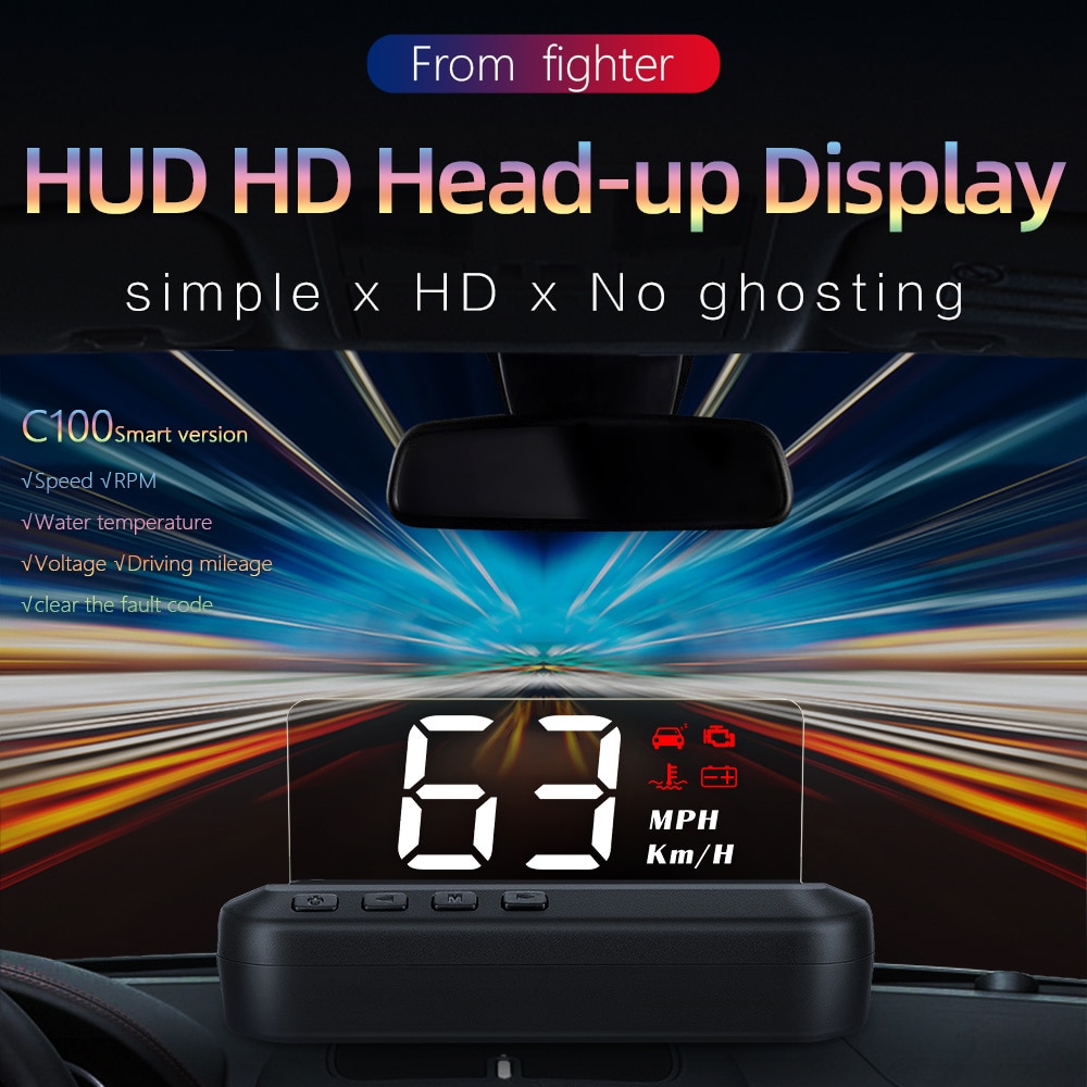   ÷ C100 OBD2 EUOBD   RPM ڵ HUD    º ǻ,  ڵ ׼